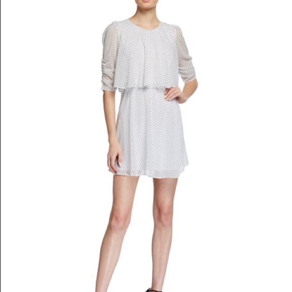 NWT Avec Les Filles Clip Dot Popover Dress size 12 - Picture 1 of 7